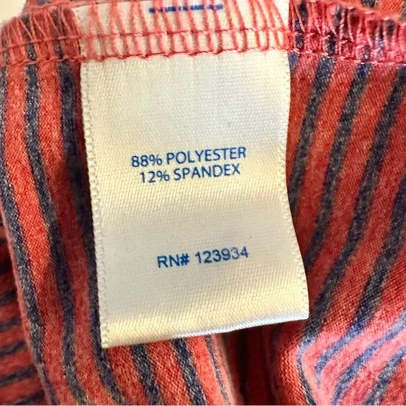 Southern Tide Dark Pink and Blue Striped Polo Shirt medium - Picture 8 of 9